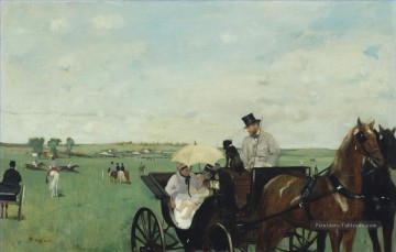 Aux courses dans le pays Edgar Degas Peinture à l'huile